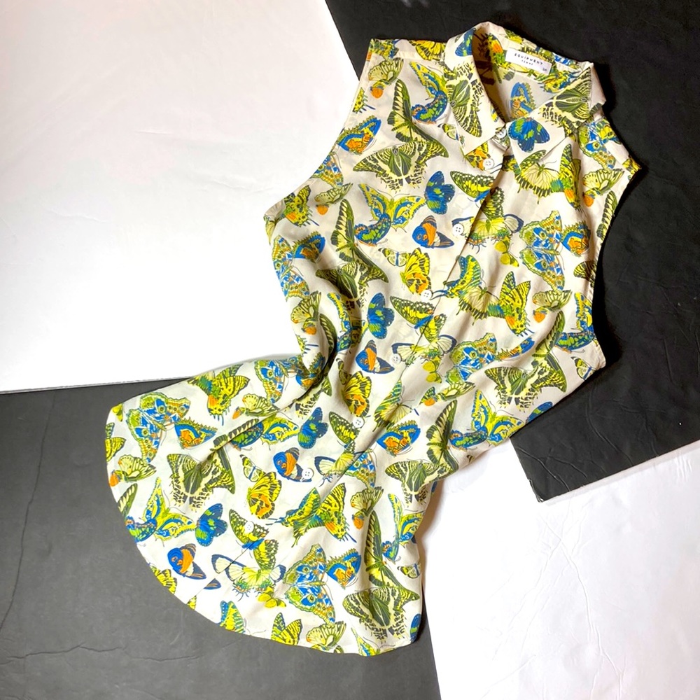 Equipment Femme Silk Butterfly Print Top
